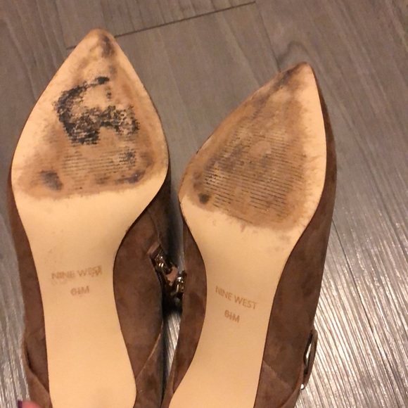 Worn once. Nine West Suede Ankle Boot Stiletto - Picture 8 of 10